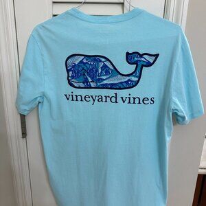 Men's Vineyard Vines Blue T-shirt Tee Top Blue Short Sleeve, Size Small